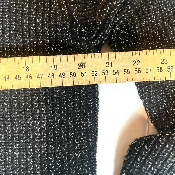 Rag & Bone Jubilee Metallic Black Crew Neck Sweater Size Large/X Large - Picture 8 of 13